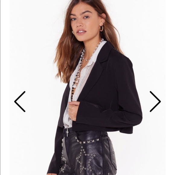 nasty gal blazer in black - Picture 2 of 3